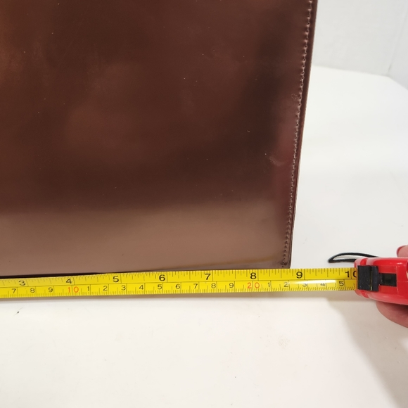 Town and country shoes pantent bronze brown vintage 50s 60s handbag evc - Picture 10 of 16